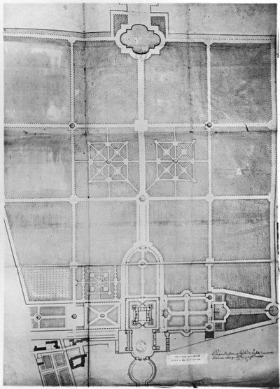 Plan of the First Works at Versailles by Andre Le Notre